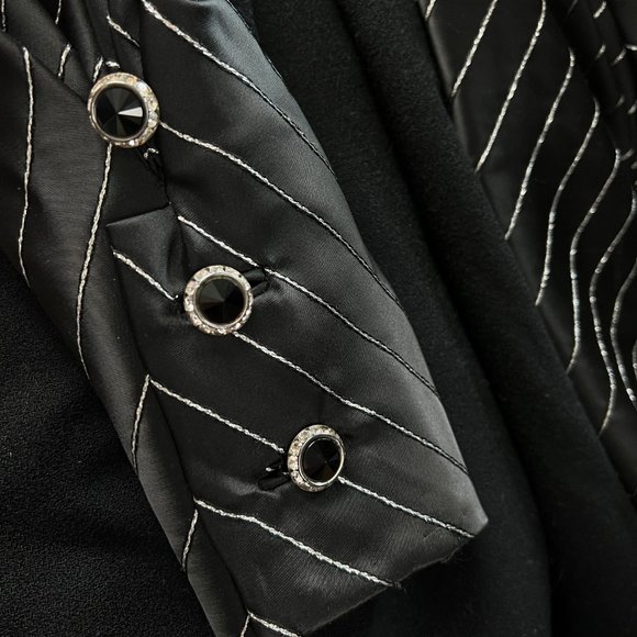 Stunning Vintage Ann Lawerence Sexy Mini Dress Statement Sleeves Made In The USA - Picture 9 of 10